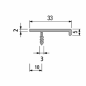 Preview: Alu-Griffleiste Typ G, E6/EV1, L: 2500 mm